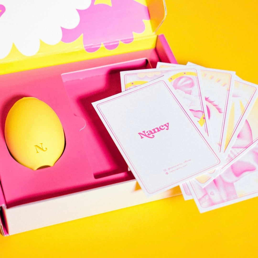 The Lem with pouch — travel-ready lemon clitoral massager